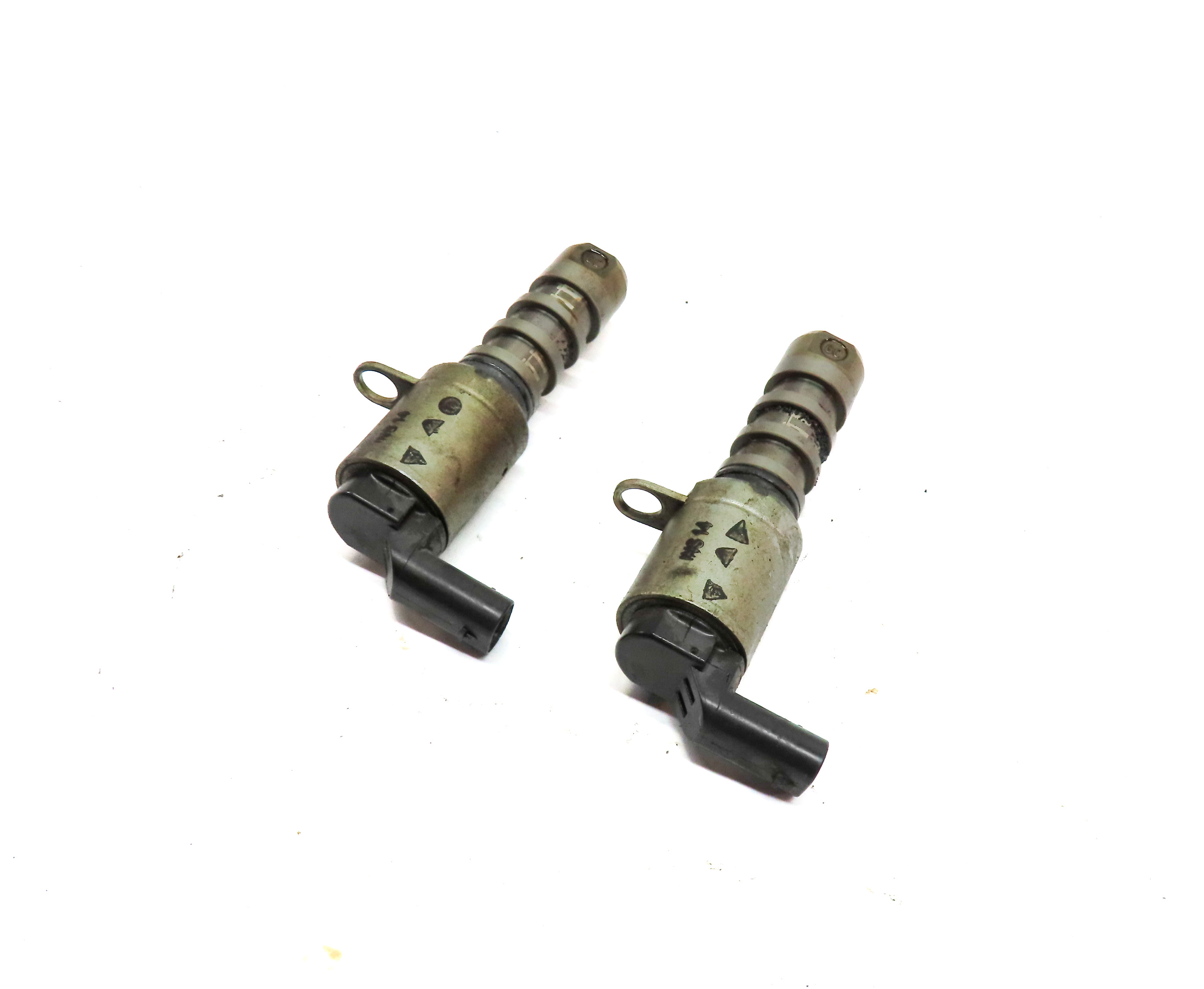13 AUDI Q7 4L 3.0L SUPER (CTWB) ENGINE VVT VARIABLE VALVE TIMING SOLENOID SET/2 — exact item pictured
